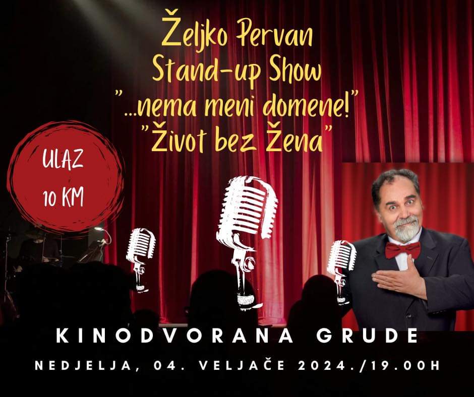 Željko Pervan u Grudama predstavlja novi stand-up show “Nema meni domene”